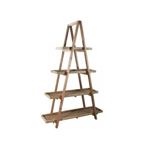 Libreria da salotto con 4 scaffali in legno di pino Callie Promozione