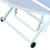 Chaise longue de jardin blanche empilable avec roues Malaga Vente