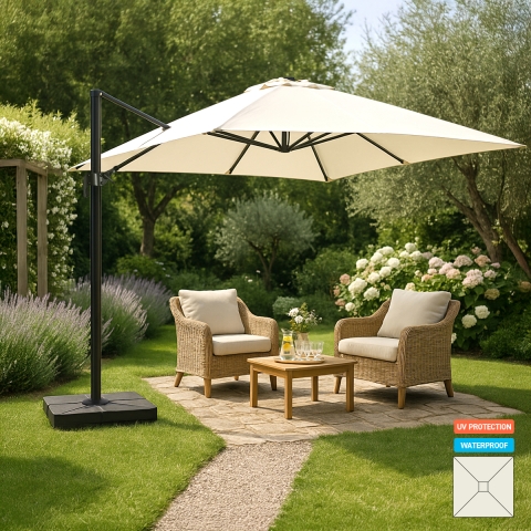 Parasol déporté de jardin...