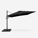 Gartenschirm mit verstellbarem Arm aus Aluminium mit dezentraler Stange 3x3 Vienna Noir