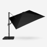 Gartenschirm mit verstellbarem Arm aus Aluminium mit dezentraler Stange 3x3 Vienna Noir