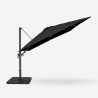 Gartenschirm mit verstellbarem Arm aus Aluminium mit dezentraler Stange 3x3 Vienna Noir