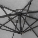 Parasol déporté de jardin 2.5 mètres carré en aluminium bar Paradise 