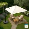 Parasol déporté de jardin 2.5 mètres carré en aluminium bar Paradise Promotion