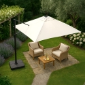 Parasol déporté de jardin 2.5 mètres carré en aluminium bar Paradise Remises