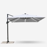 Parasol de jardin déporté carré 3m² à LED bars anti UV Paradise Catalogue