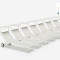 20 Bains de soleil avec roues transat aluminium piscine jardin Alabama Promotion