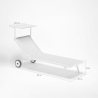 20 Bains de soleil avec roues transat aluminium piscine jardin Alabama 