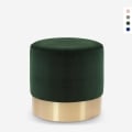 Niedriger runder gepolsterter Samt Hocker Pouf Design Rossetto Aktion