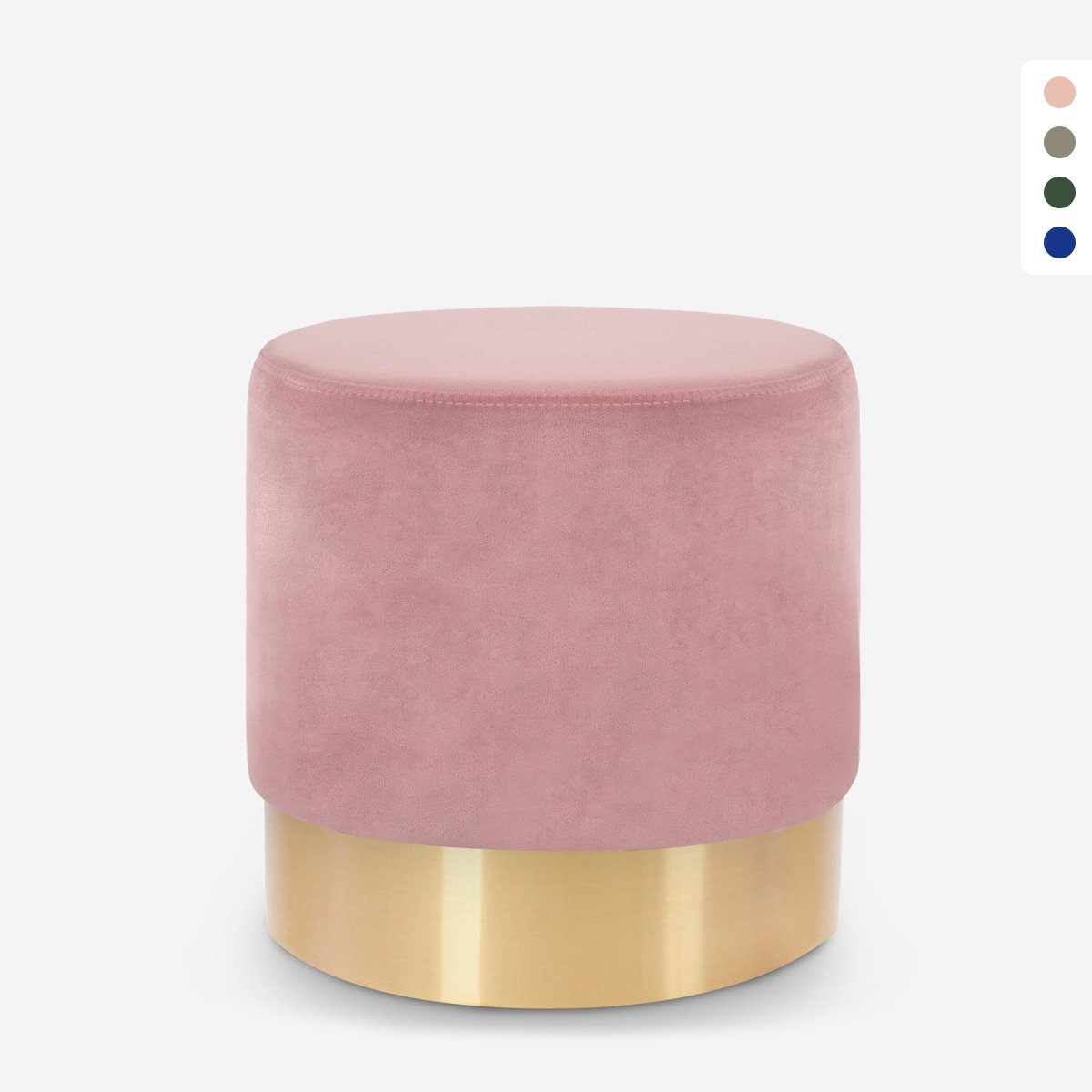 Niedriger runder gepolsterter Samt Hocker Pouf Design Rossetto Eigenschaften Niedriger runder gepolsterter Samt Hocker Pouf Design Rossetto Eigenschaften
