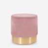 Niedriger runder gepolsterter Samt Hocker Pouf Design Rossetto Kauf