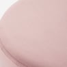 Niedriger runder gepolsterter Samt Hocker Pouf Design Rossetto 