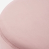 Pouf repose-pieds tabouret bas rembourré rond design velours Rossetto 