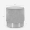 Niedriger runder gepolsterter Samt Hocker Pouf Design Rossetto 