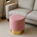 Niedriger runder gepolsterter Samt Hocker Pouf Design Rossetto Preis