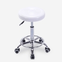 Tabouret à roulettes pivotant avec assise en similicuir Nabu Achat