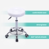 Tabouret à roulettes pivotant avec assise en similicuir Nabu Modèle
