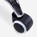 Tabouret à roulettes pivotant avec assise en similicuir Nabu 