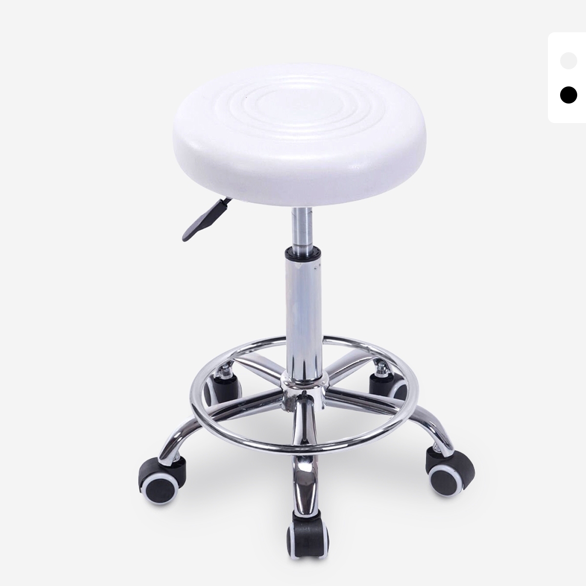 Sgabello con ruote sedile in similpelle girevole estetista ufficio Nabu Promozione