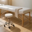 Sgabello con ruote sedile in similpelle girevole estetista ufficio Nabu Saldi