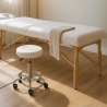 Sgabello con ruote sedile in similpelle girevole estetista ufficio Nabu Saldi