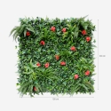 Siepe artificiale sempreverde 100x100cm piante 3D giardino Lemox Sconti