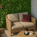 Siepe artificiale 3D pannello 100x100cm piante realistica Cerrum Offerta