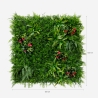 Siepe artificiale 3D pannello 100x100cm piante realistica Cerrum Sconti