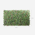 Künstliche Gartenhecke ausziehbares Spalier 200x100cm Pflanzen Salix Rabatte