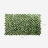 Künstliche Gartenhecke ausziehbares Spalier 200x100cm Pflanzen Salix Rabatte