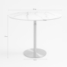 Tavolo da pranzo rotondo stile Goblet 120cm effetto marmo dorato Monika+ Prezzo