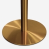 Tavolo da pranzo rotondo stile Goblet 120cm effetto marmo dorato Monika+ Misure