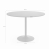 Tavolo sala da pranzo moderno Goblet nero rotondo 120cm Blackwood+ Costo