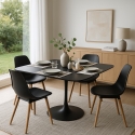 Tavolo quadrato stile Goblet bordi arrotondati sala da pranzo cucina bar Lillium 100 Saldi