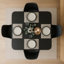 Tavolo quadrato stile Goblet bordi arrotondati sala da pranzo cucina bar Lillium 100 Scelta