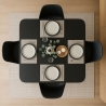 Tavolo quadrato stile Goblet bordi arrotondati sala da pranzo cucina bar Lillium 100 Scelta