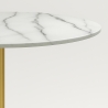 Tavolo Goblet rotondo 80cm effetto marmo dorato stile classico Monika Catalogo