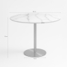 Tavolo Goblet rotondo 80cm effetto marmo dorato stile classico Monika Prezzo