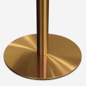 Tavolo Goblet rotondo 80cm effetto marmo dorato stile classico Monika Scelta