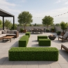 Siepe artificiale bosso da recinzione giardino bassa 158x33x56cm Robuk Vendita