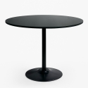 Tavolo sala da pranzo moderno Goblet nero rotondo 120cm Blackwood+ Promozione