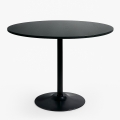 Tavolo sala da pranzo moderno Goblet nero rotondo 120cm Blackwood+ Promozione