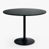 Tavolo sala da pranzo moderno Goblet nero rotondo 120cm Blackwood+ Promozione