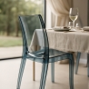 Sedie cucina e bar trasparenti policarbonato impilabile Cristal Light Grand Soleil Design Scelta