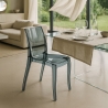 Sedie cucina e bar trasparenti policarbonato impilabile Cristal Light Grand Soleil Design Catalogo