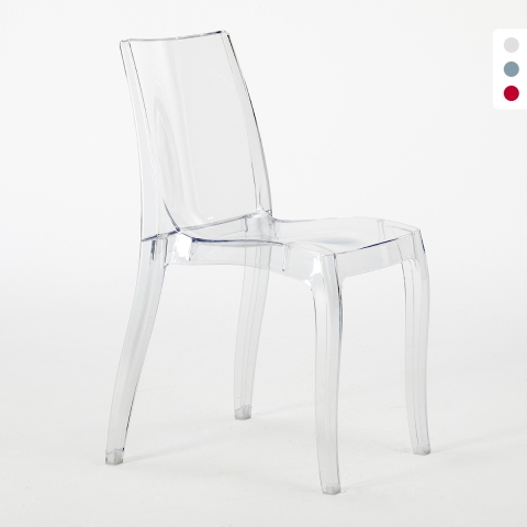 18 Sedie Cristal Light Grand Soleil trasparenti offerta stock per Bar Promozione