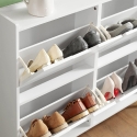 Schuhregal Schuhschrank Eingang 4 Klappfächer 8 Paar Schuhe Botes