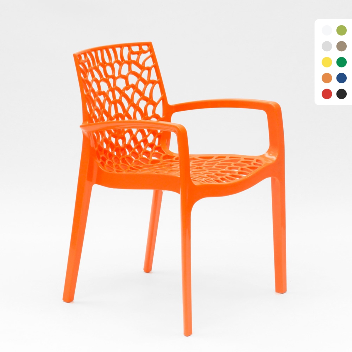 Chaise en polypropylène accoudoirs jardin café Grand Soleil Gruvyer Arm Promotion