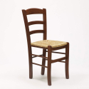 Set 4 sedie e tavolo da interno cucina e bar quadrato 80x80 legno Rusty 