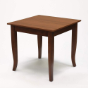 Set mit 4 Stühlen und Tisch Innenküche Bar Quadratisch 80x80 Holz Rusty 